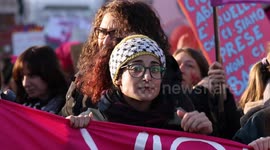 Massive protest held in Italy against violence toward women