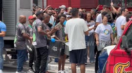 Demonstrators in Sao Paulo celebrate preemptive detention of ex-Brazilian leader Bolsonaro