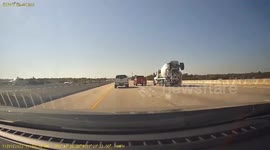 Truck's Bed Liner Comes Loose On Highway