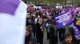 Thousands march in Paris against femicide, gender-based violence