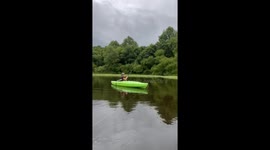 Nine-year-old’s first big catch goes viral as dad’s excited coaching steals the show