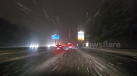 Snowfall disrupts traffic on Paris suburban roads