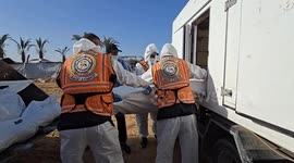 14 more unidentified Palestinian bodies handed over by Israel buried in Gaza