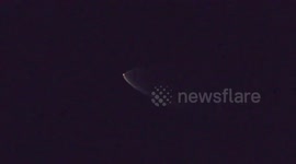 US: Falcon 9 Blaze Lights Up Southern California Sky In Dramatic Reentry