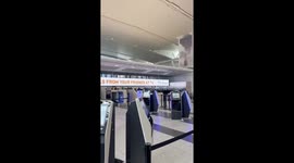 Major system outage disrupts JFK Airport terminal in Queens, New York, USA