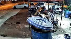 Toyota hybrid EV battery catches fire on roadside