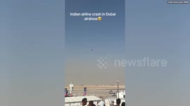 New Video shows moment fighter jet crashes at Dubai Airshow