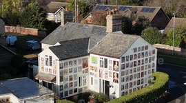 One of UK's quirkiest properties on market - period cottage covered in paintings