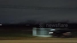 Holiday train spreads festive cheer in Taylor, Michigan, USA