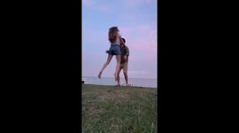 Dog Intrudes on Romantic Moment