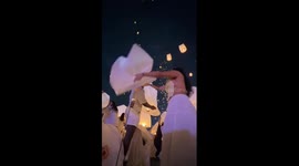 Sky Lantern Goes Down In Flames