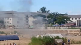 Panic erupts as school sports day is disrupted by fighting along Thai-Myanmar border
