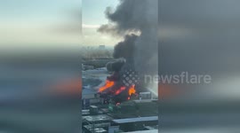 UK: Industrial Inferno Sends Towering Smoke Over Southall