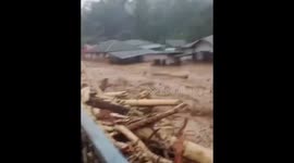 Massive flash food in Sibolga, North Sumatera, Indonesia