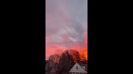 Incredible sunrise wrapping up in Maywood, New Jersey, USA