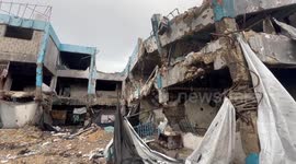 Damaged UNRWA Clinic Jabalia Camp Gaza