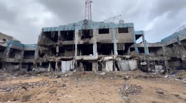 Damaged UNRWA Clinic Jabalia Camp Gaza