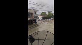 Boat capsizes during flood rescue operation in southern Thailand