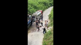 American tourist who 'attacked woman with stick' chased by furious locals