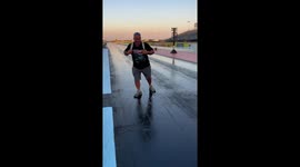 Sticky strip stops racer cold: Texas Motorplex clip hits 27.8M views