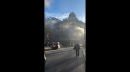 Smoke pouring out of underground tunnel as firefighters battle blaze in Holborn