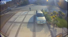 Car Slammed Across Street Sideways at Full Speed