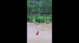 Agricultural drones rescue locals stranded in floods in Vietnam