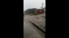 Sudden muddy water eruption amid heavy rain in Kinshasa, Democratic Republic of the Congo