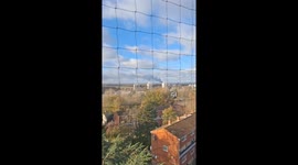 Massive warehouse fire seen from Roehampton, UK