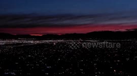 Timelapse of sunrise over Magna, Utah, USA