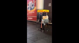 Mobile BBQ cart invention showcased in Liaoning, China