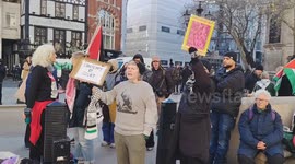 Lift the ban on Palestine action supporters sitting in front of the Royal Court of Justice in London, UK