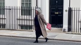 Ministers and Members of the Cabinet leave Downing Street before Budget Announcement