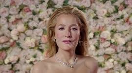 UNCAPTIONED: Gillian Anderson first-ever figure revealed at Madame Tussauds London wearing THE Golden Globes 'vulva' dress