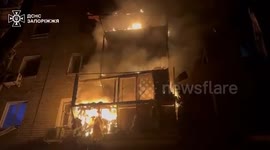 Massive Russian night strike hits Zaporizhzhia, Ukraine says