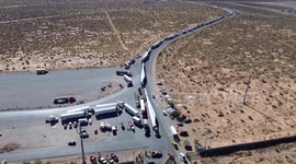 Trucks halted at Jeronimo-Santa Teresa border crossing amid water law protest