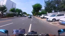 Close Call: Motorcycle Crash