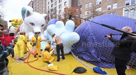 US: Balloons Inflation Preperations For New York City Macy's Thanksgiving Day Parade