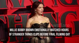Millie Bobby Brown emotionally watched hours of Stranger Things clips before final filming day