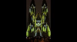 Light‑art spectacle on Peace Square at Prague’s Signal Festival in Prague, Czech Republic