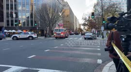 Police take security measures after 2 National Guards members shot in Washington