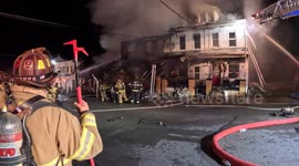 Mount Carmel Blaze: 4th Alarm Firefighters Battle Structure Collapse