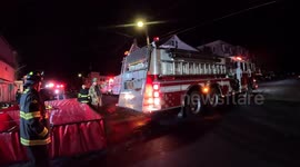 Mount Carmel Blaze: 4th Alarm Firefighters Battle Structure Collapse