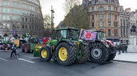 Farmers stage tractor protest against inheritance tax reforms in London, UK