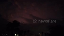US: Wild Lightning Storm Ignites Night Sky Over Magnolia Beach In Texas