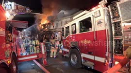 Mount Carmel Blaze: 4th Alarm Firefighters Battle Structure Collapse