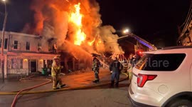 Mount Carmel Blaze: 4th Alarm Firefighters Battle Structure Collapse