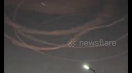 Syria: A flight of military aircraft belonging to the international coalition in the skies of the western Deir ez-Zor countryside this evening