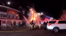 Mount Carmel Blaze: 4th Alarm Firefighters Battle Structure Collapse