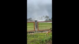 Fast-forming whirlwind tears off roof of house in Zamboanga del Sur, Philippines